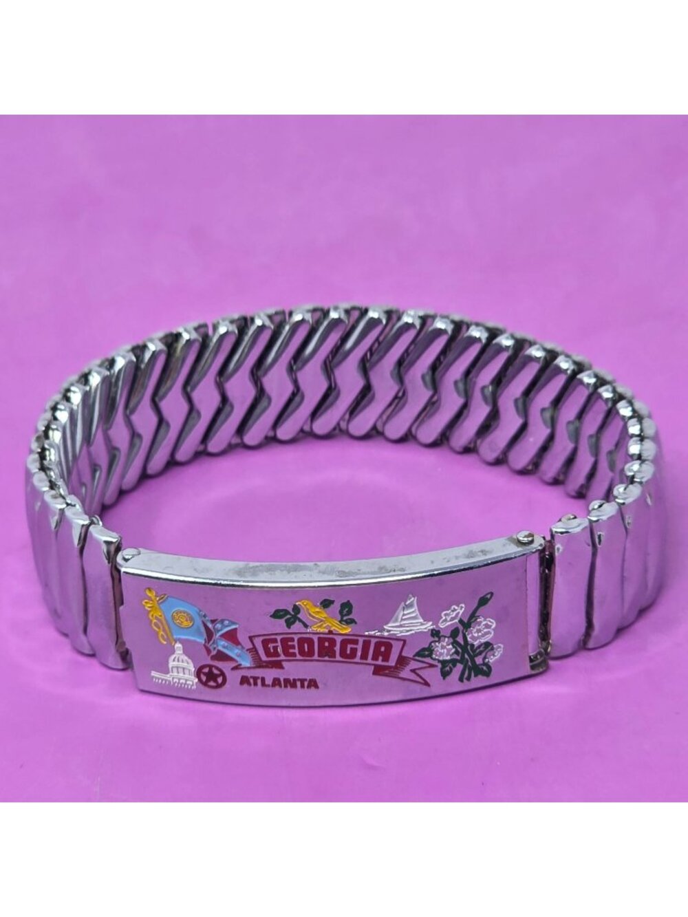 Elvis Presley Georgia Atlanta Souvenir Stretch Bracelet Hong Kong Hidden‎ Pic